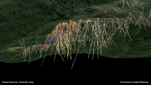 Photo of geological 3D graphics